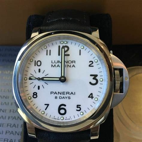 panerai pam 563 luminor marina 8 days acciaio white dial|Panerai Luminor marina.